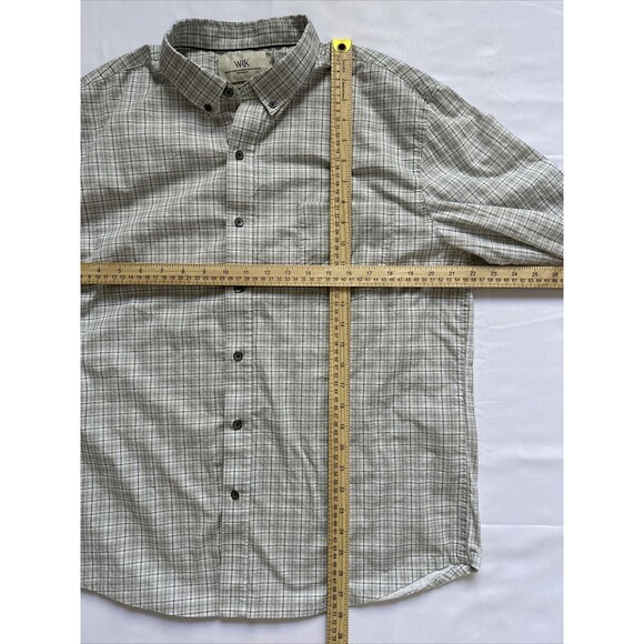 WRK Work Rest Karma Shirt Mens XL Green Blue Reworked Dupplin Button Long Sleeve - Picture 3 of 7